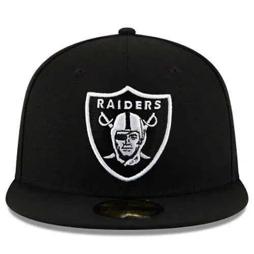 New Era Las Vegas Raiders Super Bowl Side Patch Fitted Hat-Black