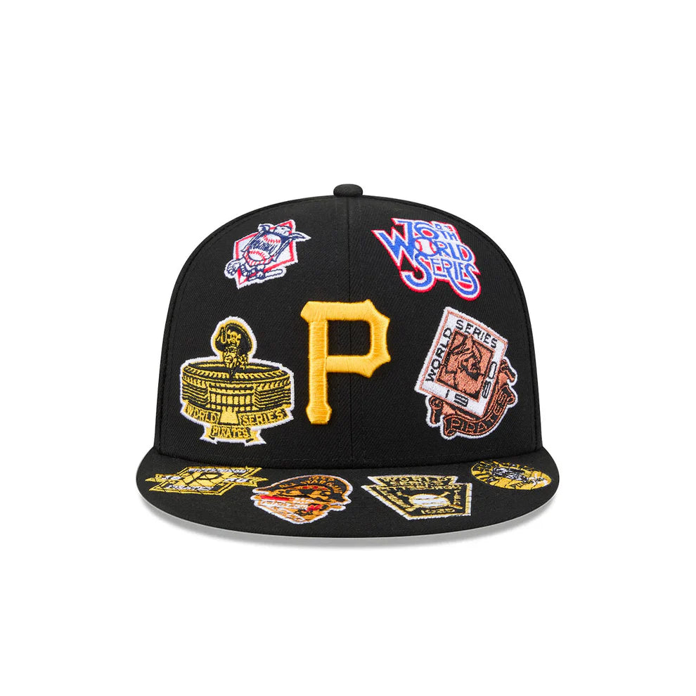 New Era Pittsburgh Pirates All Over 59FIFTY Fitted Hat- Black