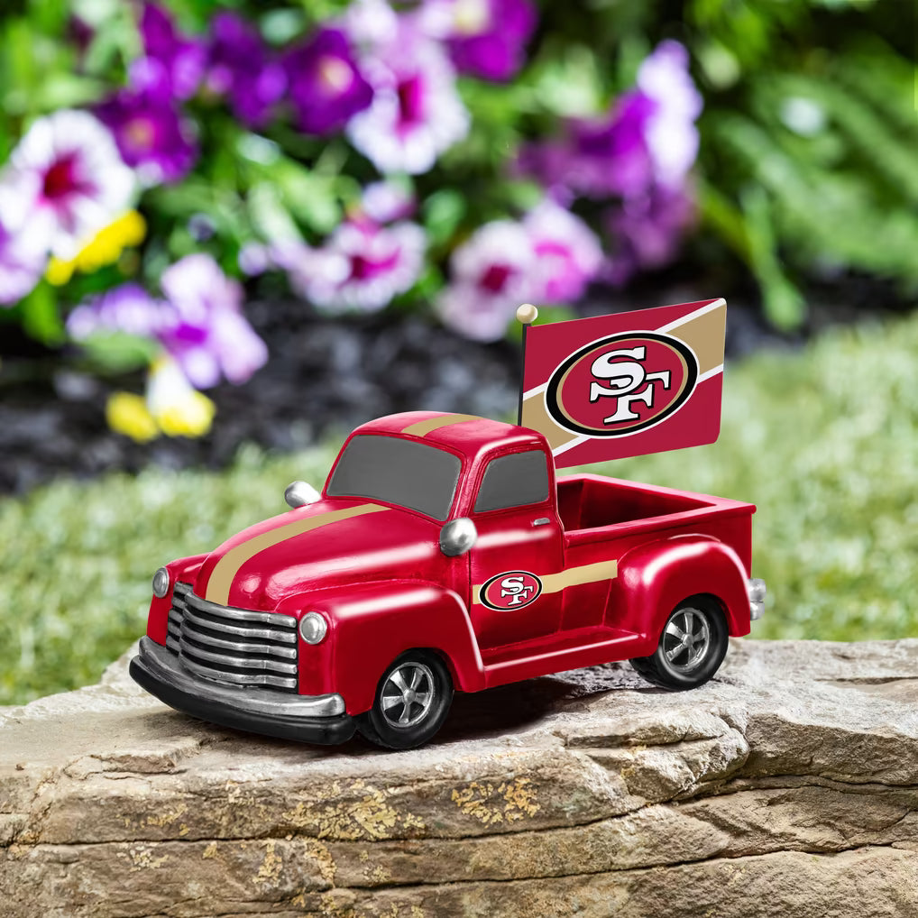 San Francisco 49ers 9" Rally Truck Garden Statue with Team Flag