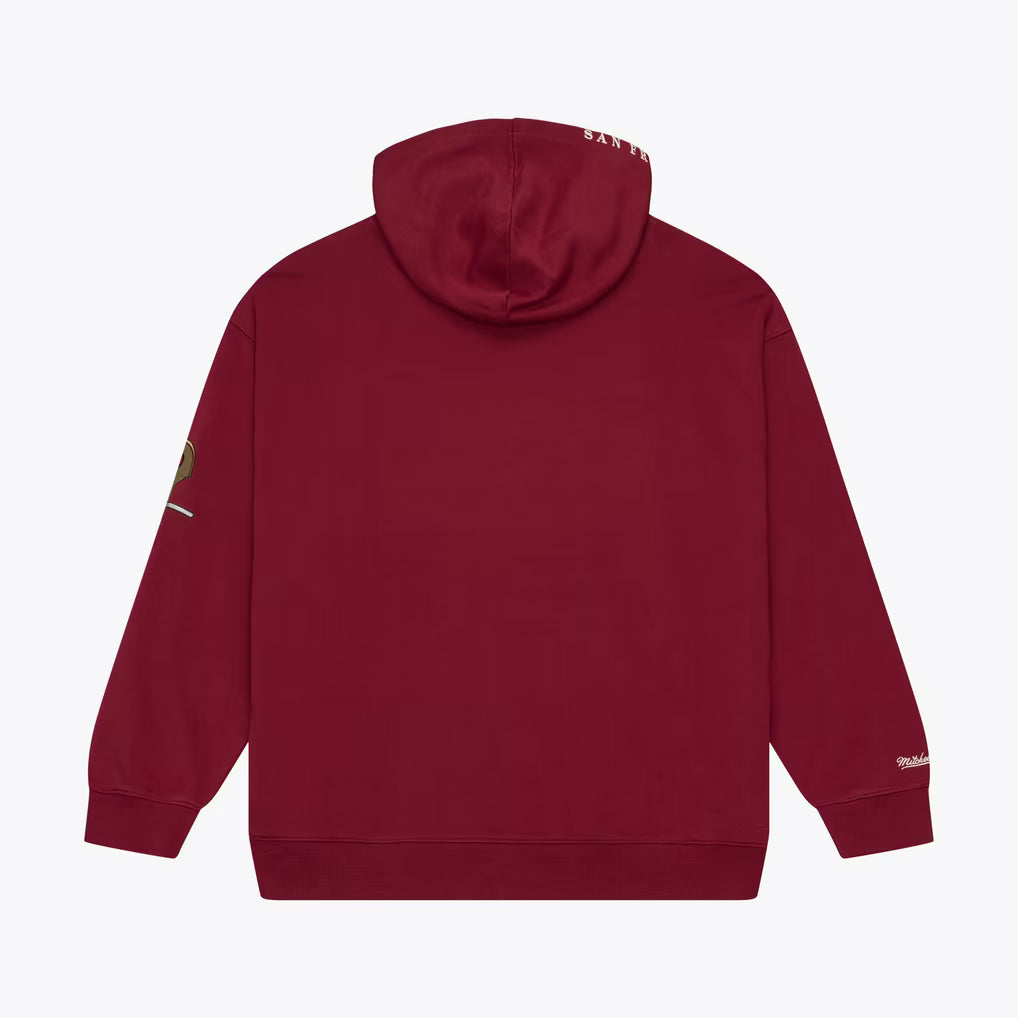 Mitchell & Ness San Francisco 49ers Scarlet Heritage Hues Oversized Fleece Hoodie