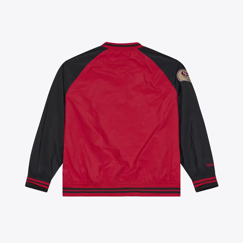 Mitchell & Ness Men's San Francisco 49ers Scarlet Vintage Nylon Pullover