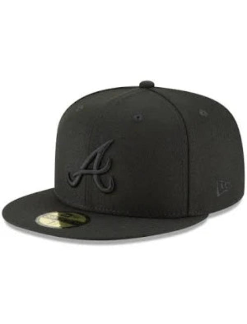 New Era Atlanta Braves 2-Tone Color Pack 59FIFTY Fitted Hat-Black/Black