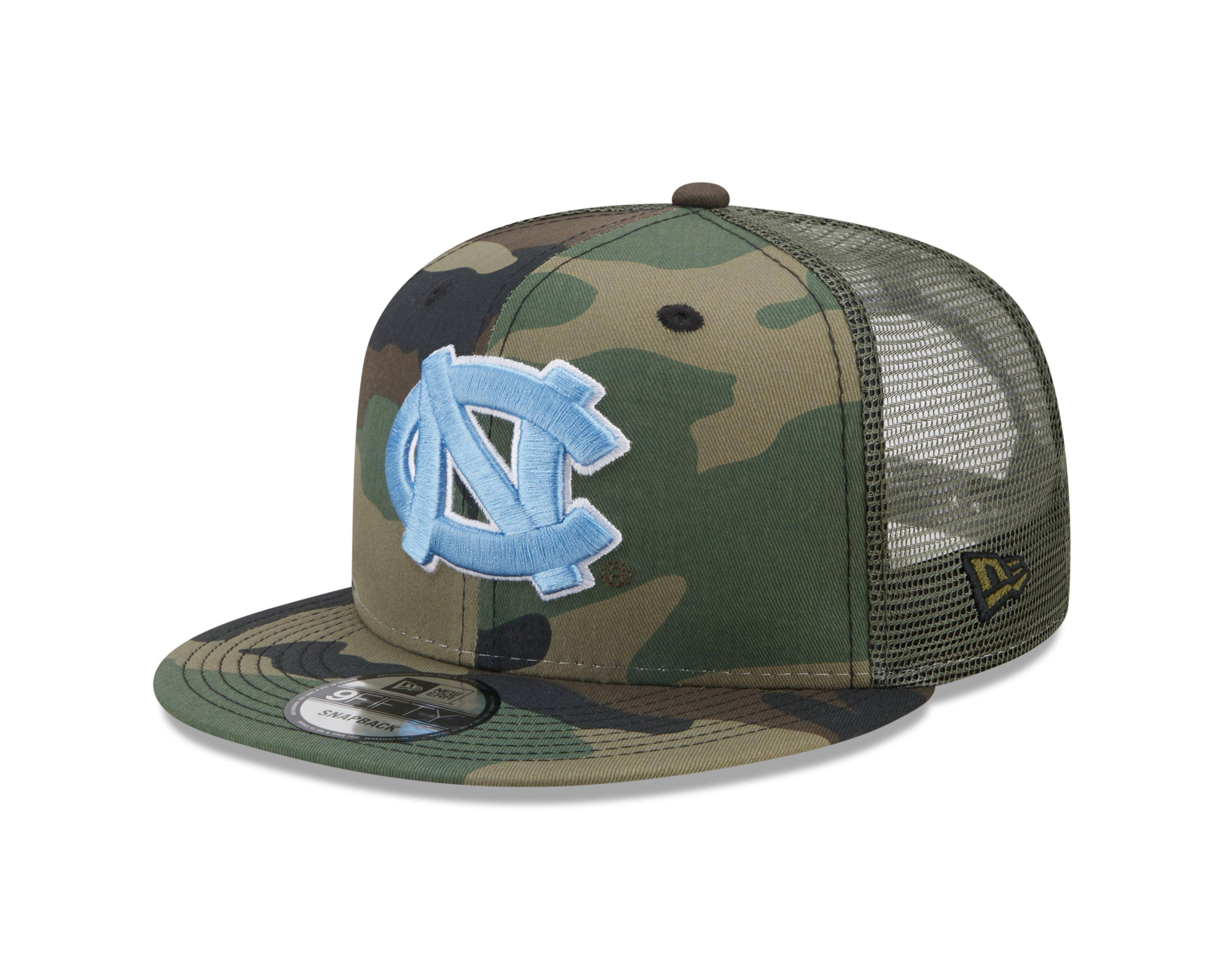 New Era North Carolina Army Camo Trucker Hat