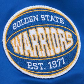 Mitchell & Ness Golden State Warriors Lightweight Satin Bomber Vintage Logo Jacket