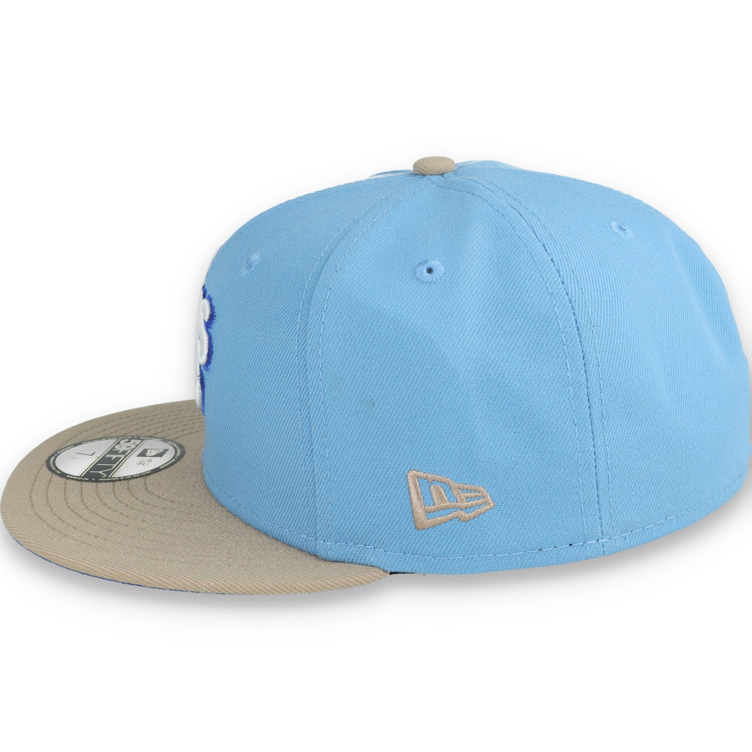 New Era Oakland Athletics 40th Anniversary Side Patch 59FIFTY Fitted Hat-Sky Blue/Camel