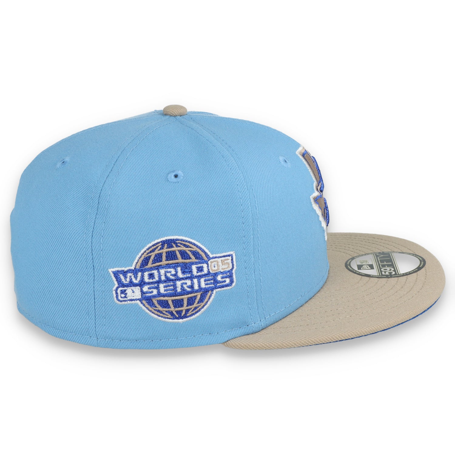 New Era Houston Astros 2005 World Series Side Patch 59FIFTY Fitted Hat-Sky Blue/Camel