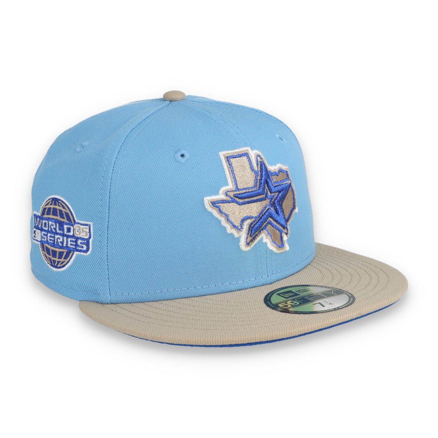 New Era Houston Astros 2005 World Series Side Patch 59FIFTY Fitted Hat-Sky Blue/Camel