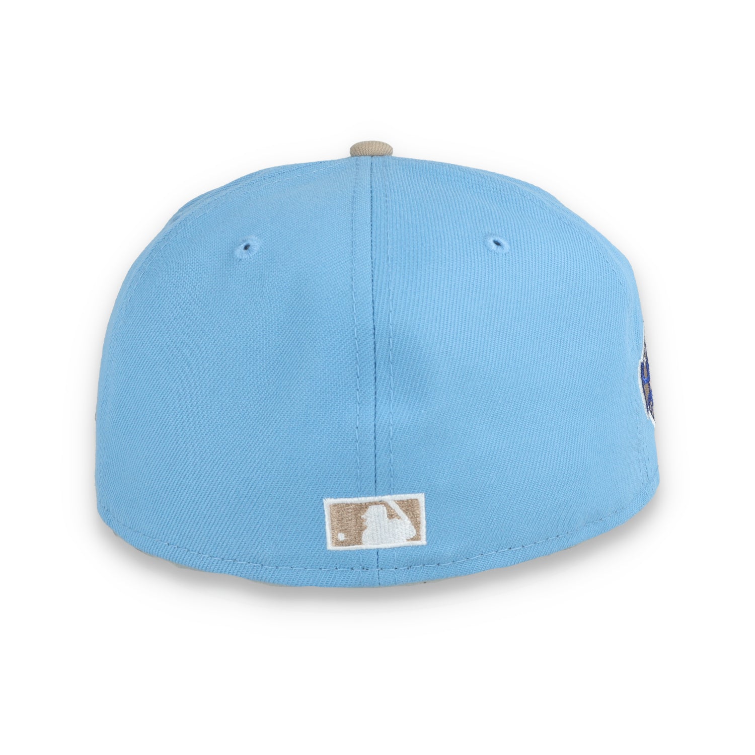 New Era Los Angeles Dodgers 50th Anniversary Side Patch 59FIFTY Fitted Hat-Sky Blue/Camel