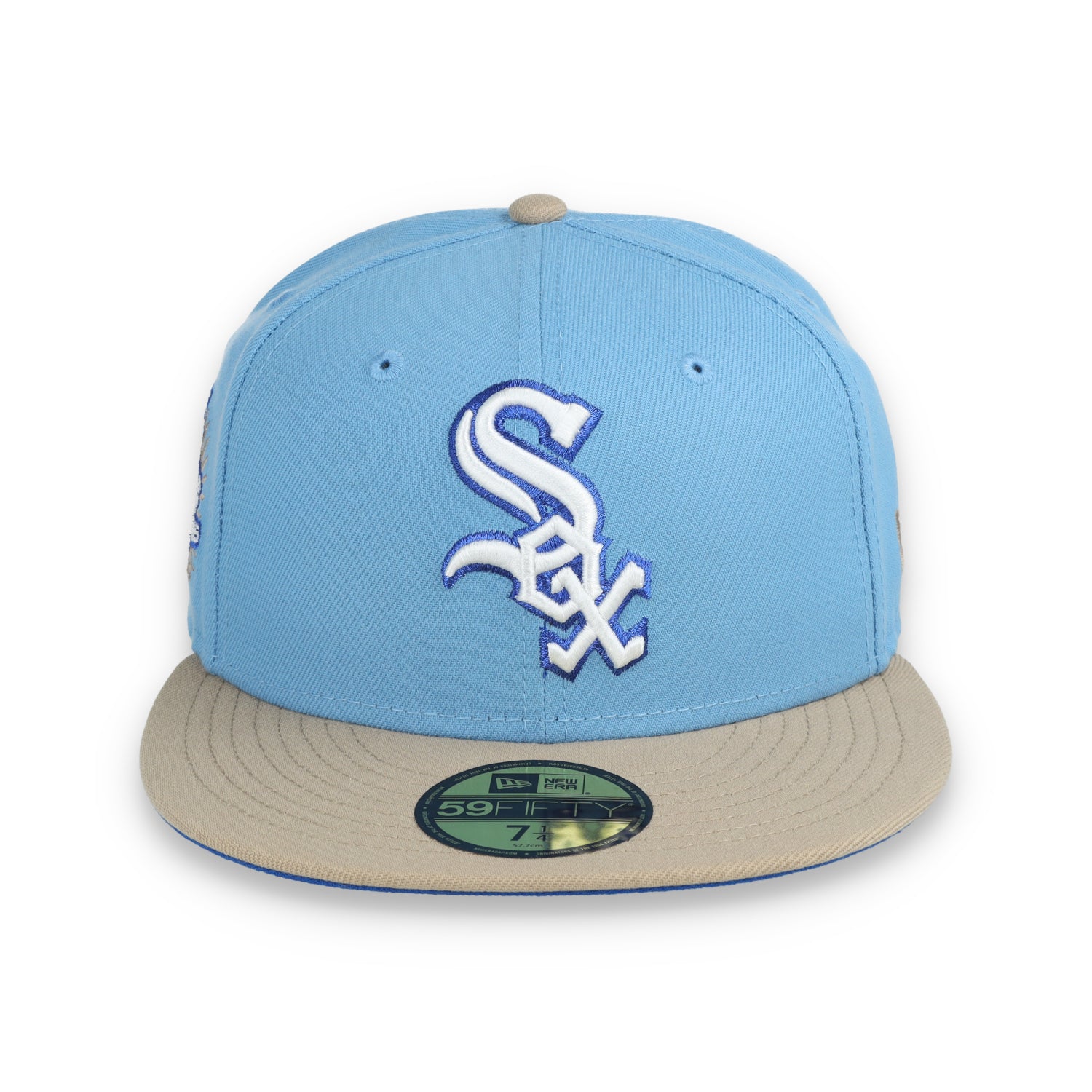 New Era Chicago White Sox 2005 World Series Side Patch 59FIFTY Fitted Hat-Sky Blue/Camel