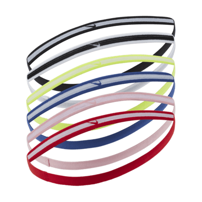 Nike Youth Swoosh Headbands 6 Pack-Multi Color