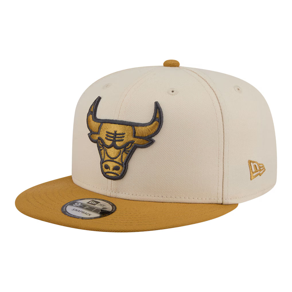 New Era Chicago Bulls Two-Tone Color Pack 2-Tone 9FIFTY Snapback-Hat-Cream/Tan