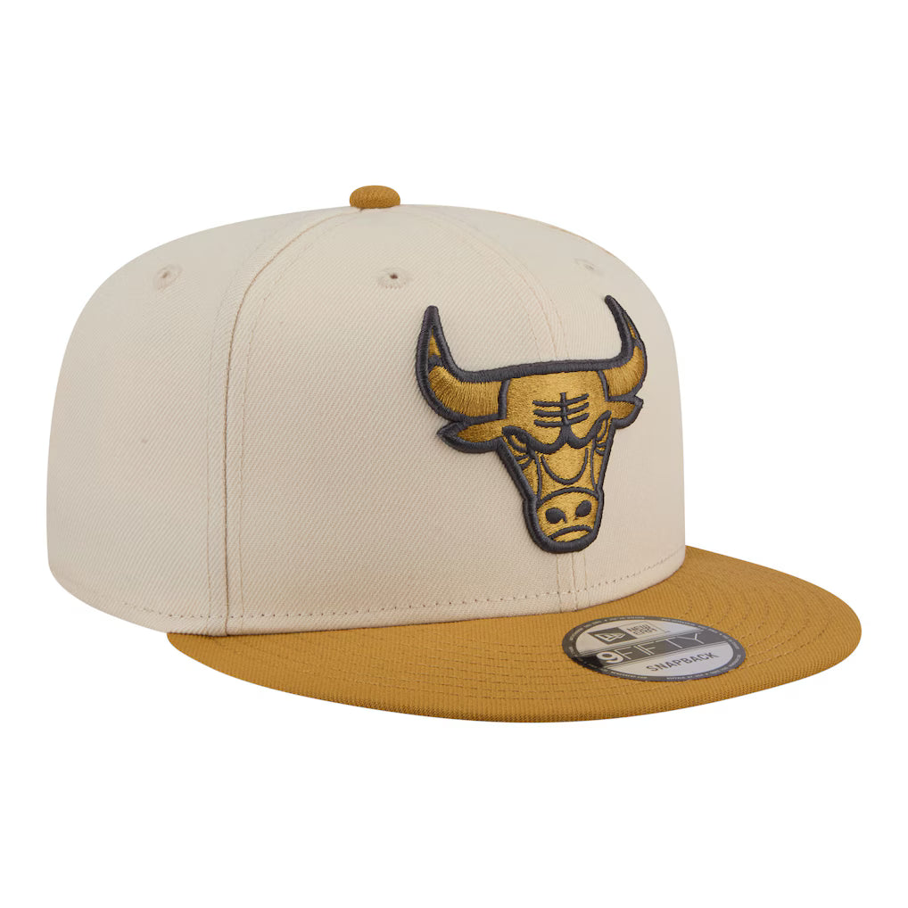 New Era Chicago Bulls Two-Tone Color Pack 2-Tone 9FIFTY Snapback-Hat-Cream/Tan