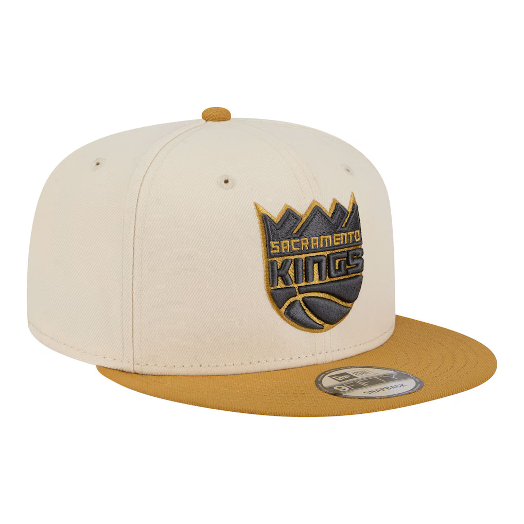 New Era Sacramento Kings Two-Tone Color Pack 9FIFTY Snapback Hat - Cream/Tan