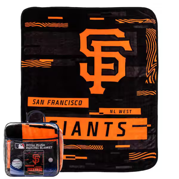 MLB San Francisco Giants Super Soft Royal Plush Raschel Throw Blanket 60"x80"