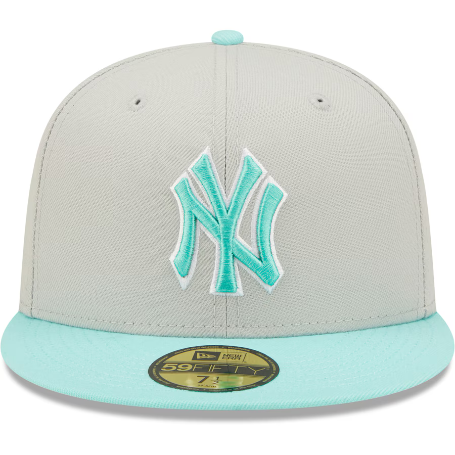 New Era New York Yankees 2-Tone Color Pack 59FIFTY Fitted Hat-Gray/Turquoise