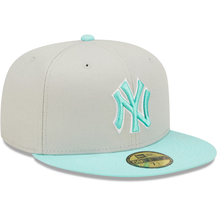 New Era New York Yankees 2-Tone Color Pack 59FIFTY Fitted Hat-Gray/Turquoise