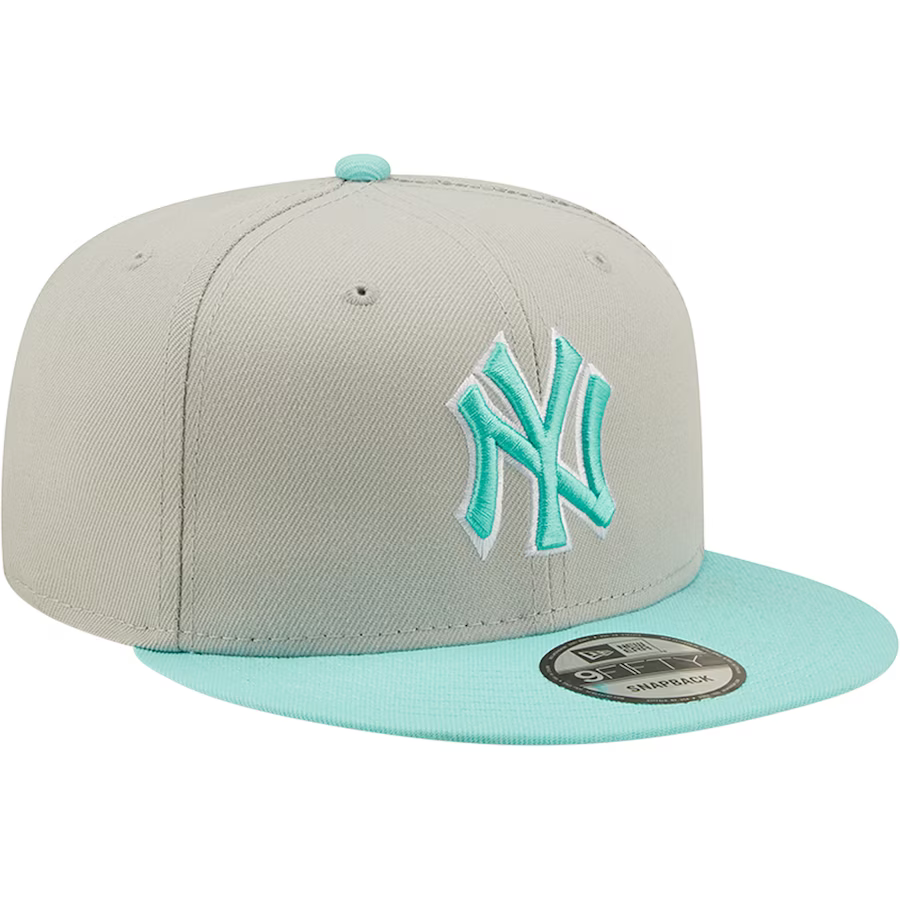 New Era New York Yankees Spring Two-Tone 9FIFTY Snapback Hat - Gray/Turquoise