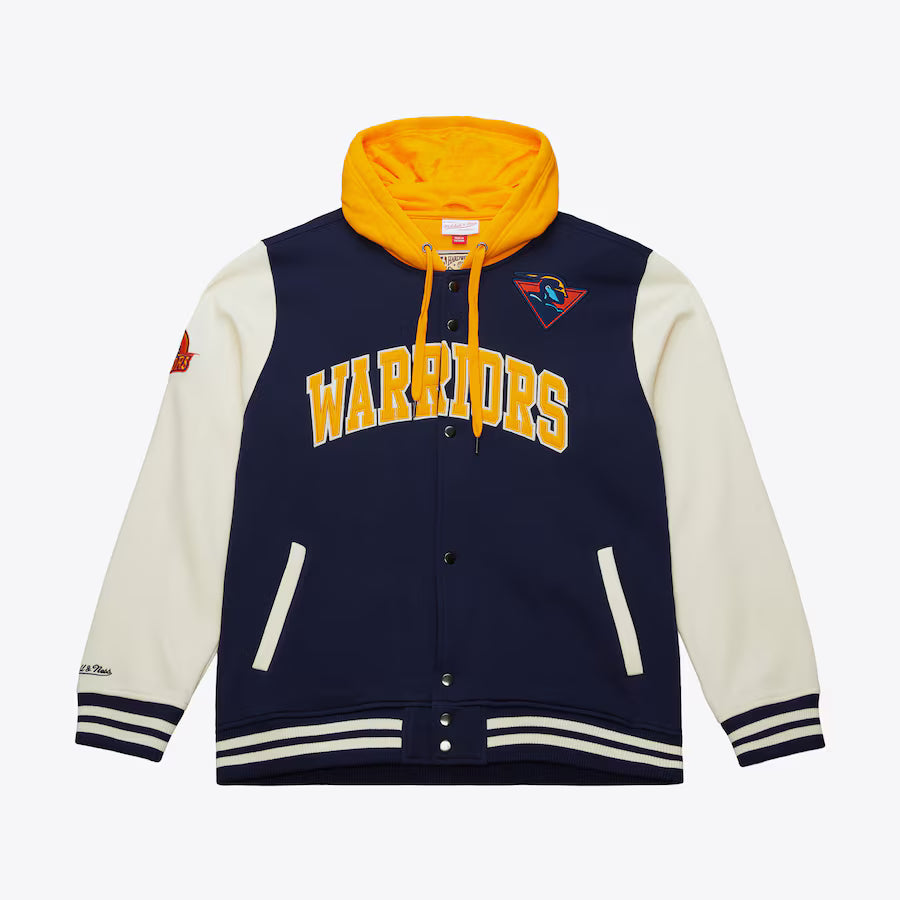 Mitchell & Ness Golden State Warriors Courtside Fleece Full-Snap Jacket