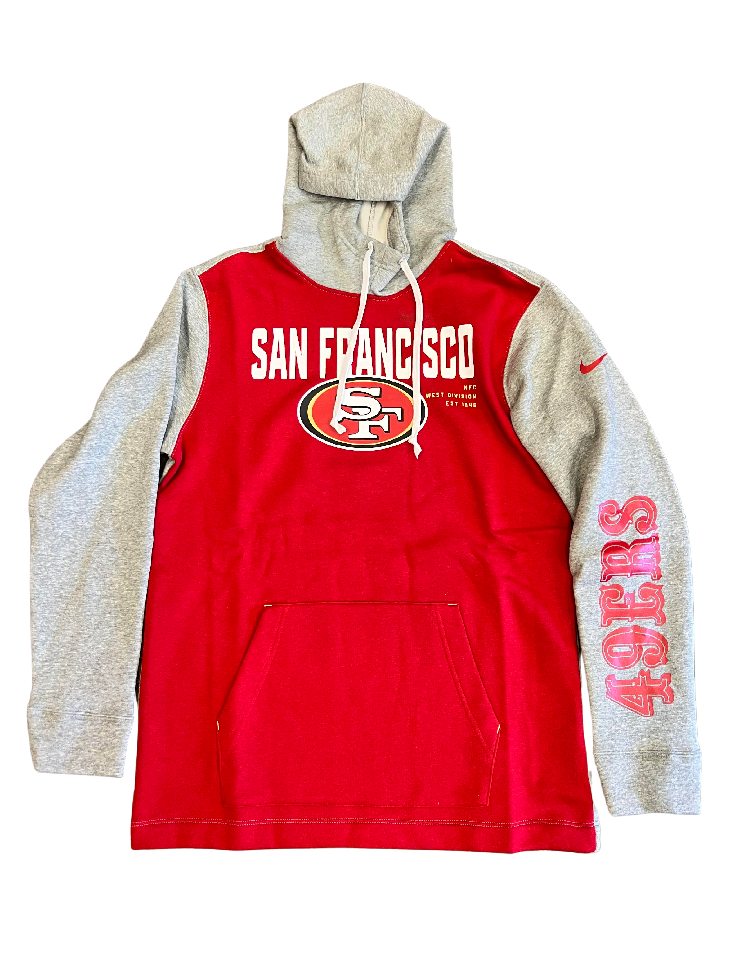 Nike San Francisco 49ers NFC West Division Hoodie-Red/grey