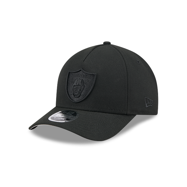 New Era Las Vegas Raiders M-Crown 9FORTY A-Frame Adjustable Hat-Black On Black