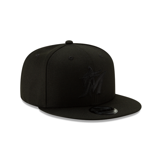 New Era Miami Marlins Team Color Basic 9FIFTY Snapback-Black on Black