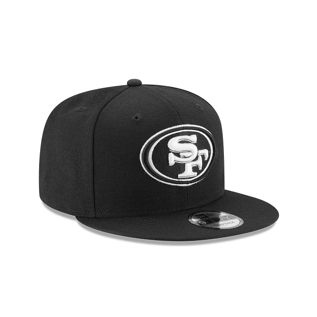 SAN FRANCISCO 49ERS NEW ERA BASIC SNAPBACK 9FIFTY-BLACK on Black