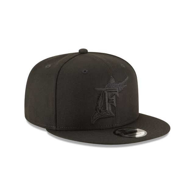 New Era Florida Marlins Basic 9FIFTY Snapback-Black on black