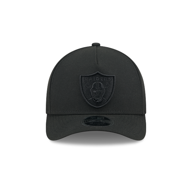 New Era Las Vegas Raiders M-Crown 9FORTY A-Frame Adjustable Hat-Black On Black