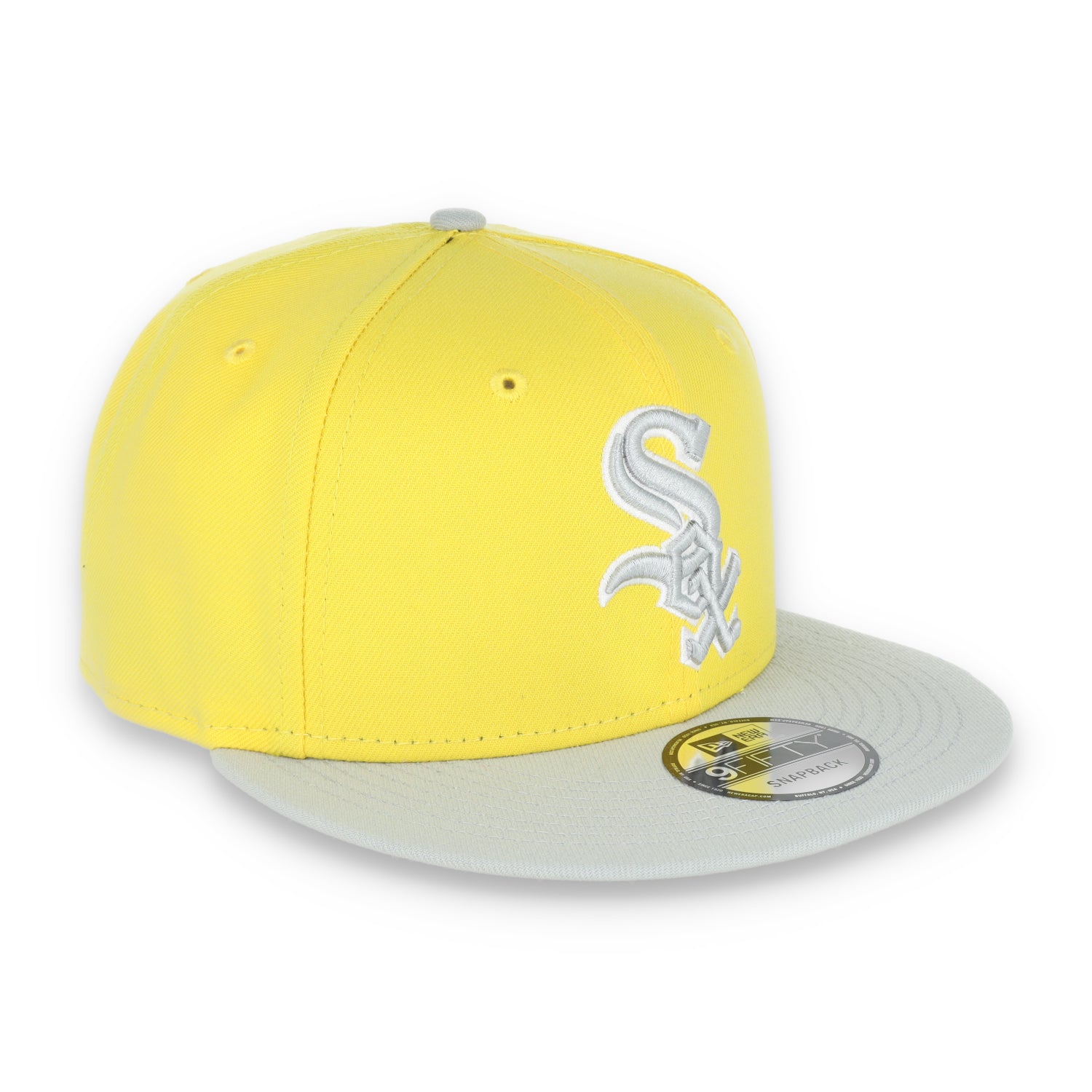 New Era White Sox Two-Tone 9FIFTY Snapback Hat-Grey/Yellow
