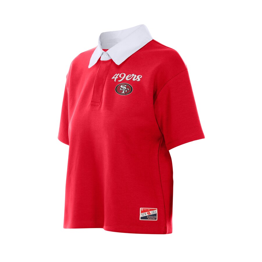 New Era Women's San Francisco 49ers Throwback Boxy Cropped Polo
