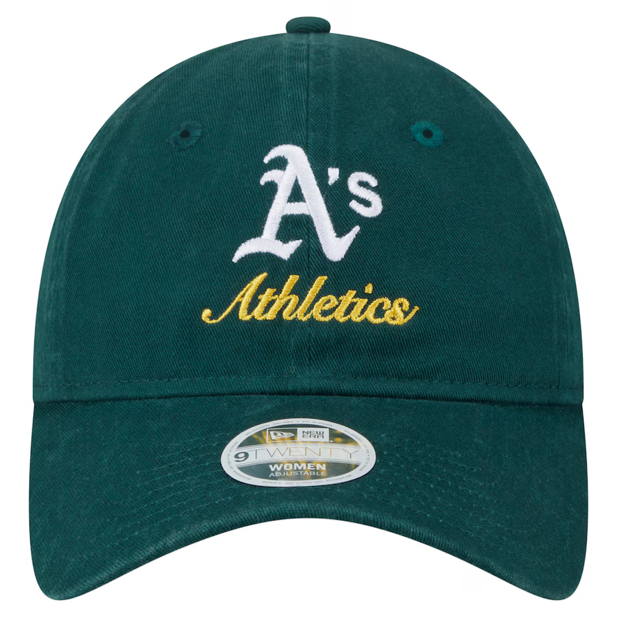 New Era Women's Oakland Athletics Preppy Team Color 9TWENTY Adjustable Hat-Green
