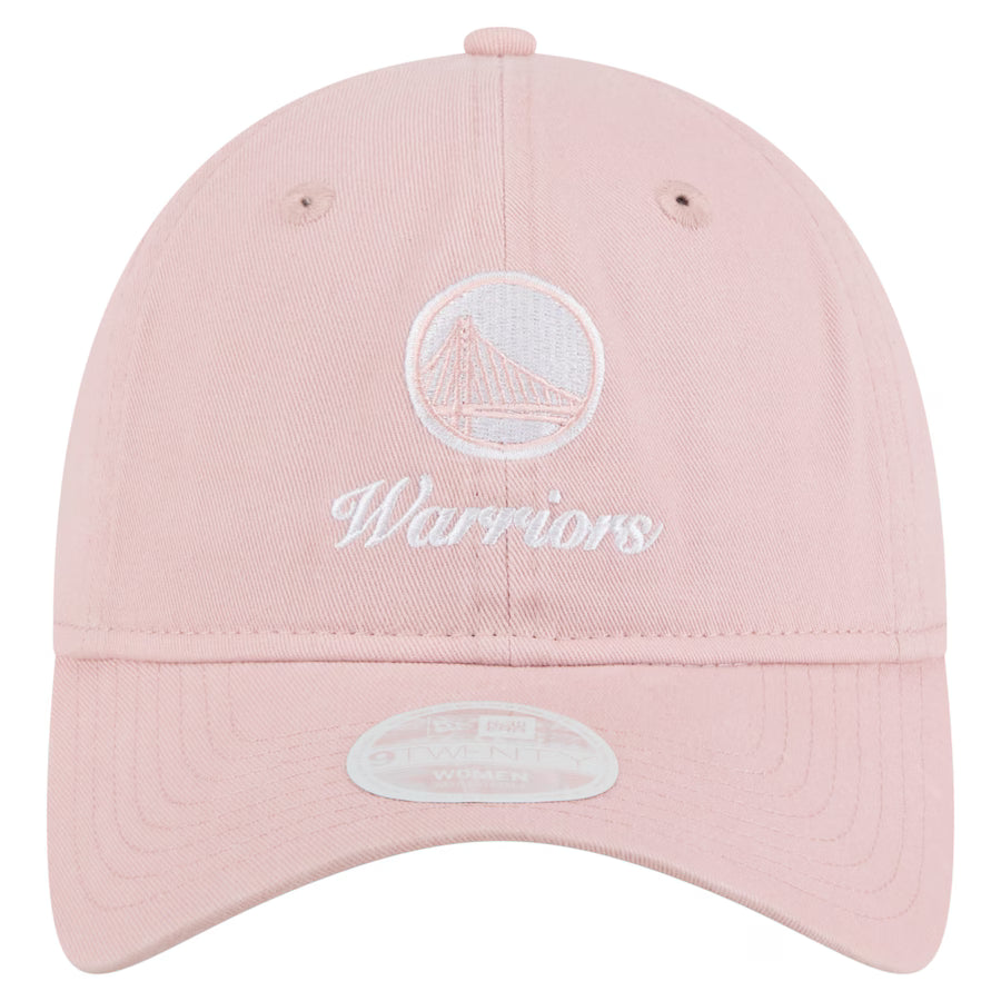 New Era Womens Golden State Warriors Preppy 9TWENTY Adjustable Hat-Pink