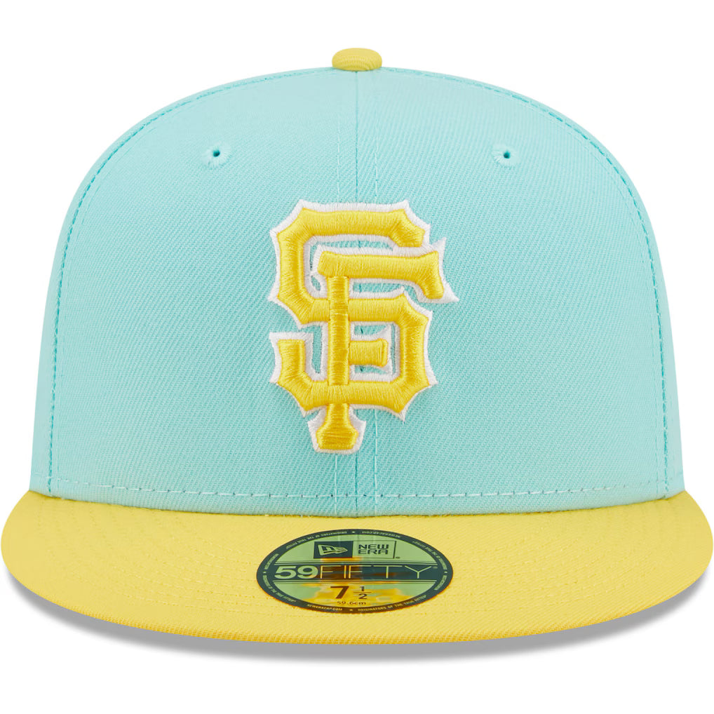 New Era San Francisco Giants 2-Tone Color Pack 59FIFTY Fitted Hat-Turquoise/Yellow