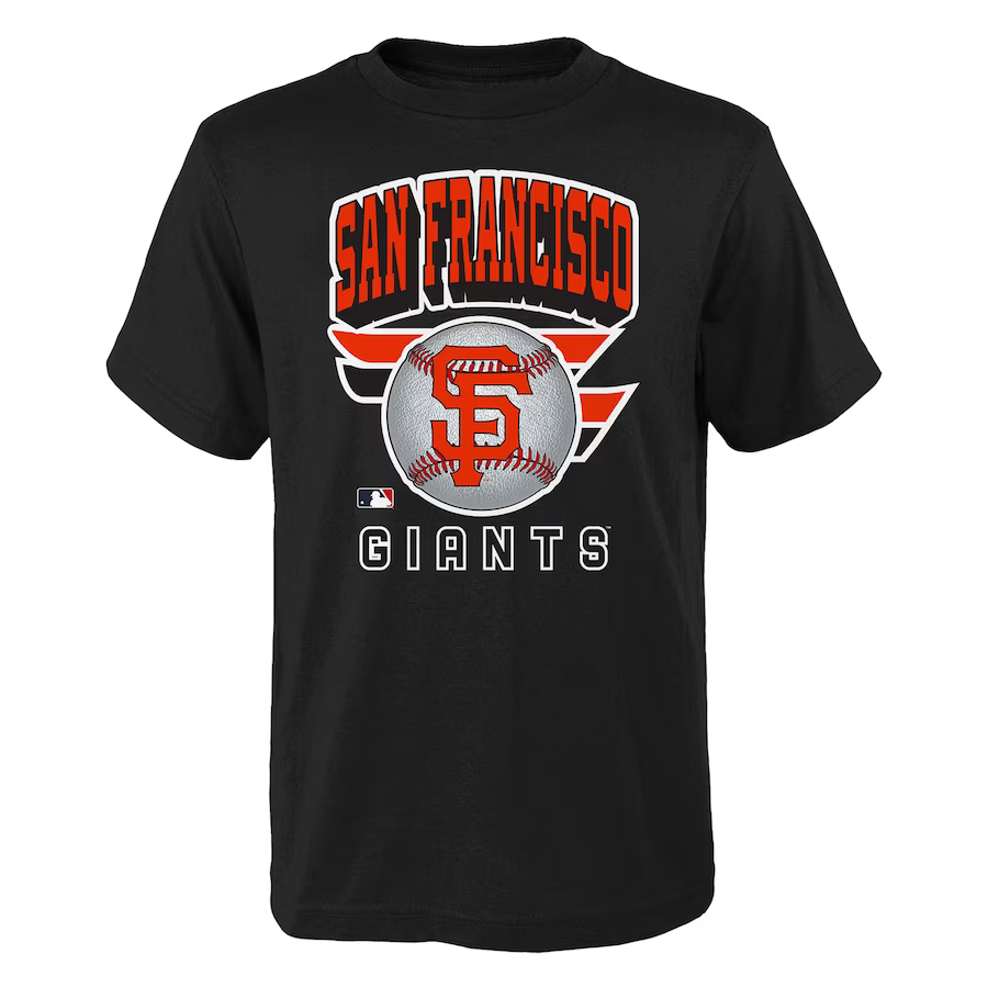 San Francisco Giants Kid's Ninety Seven T-Shirt- Black/Orange