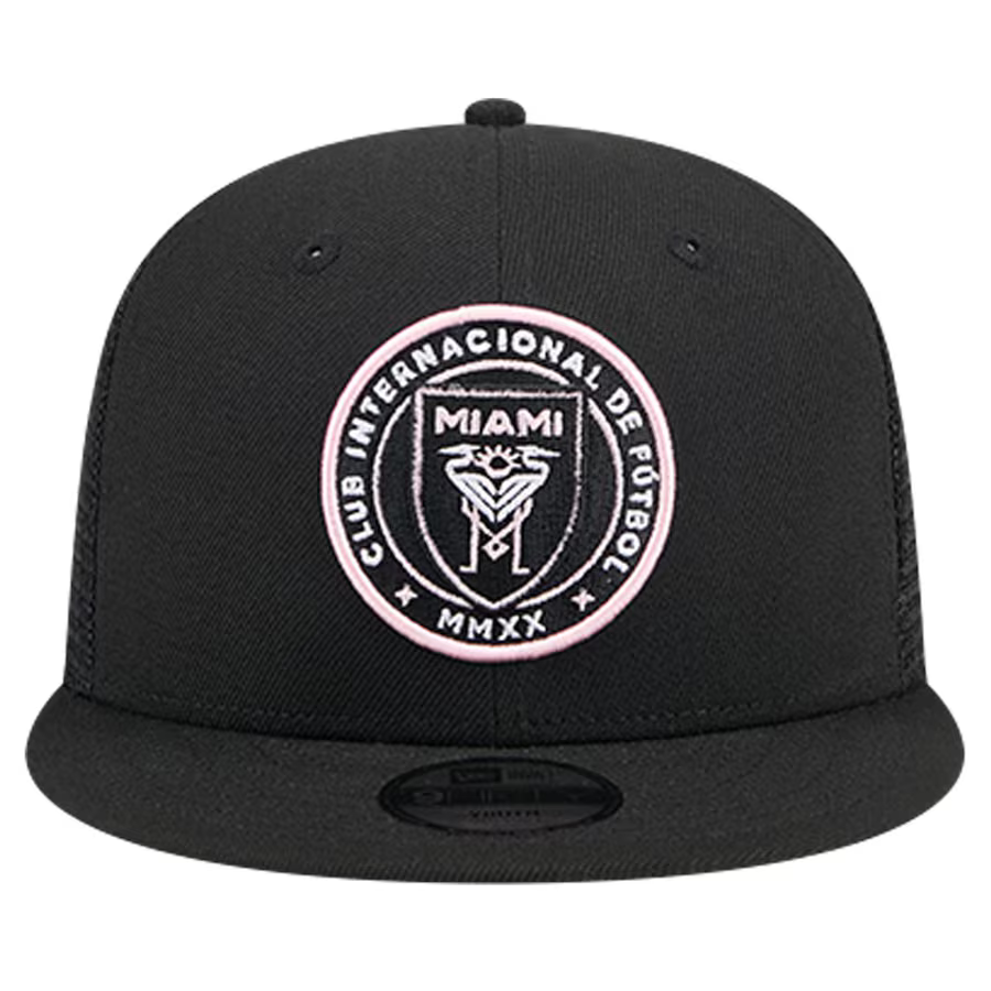 New Era Youth Inter Miami CF Trucker 9FIFTY Snapback Hat - Black