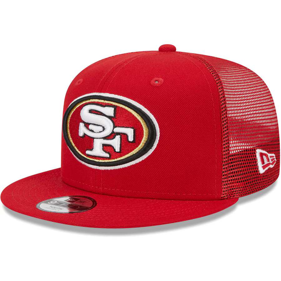 New Era San Francisco 49ers 9FIFTY Trucker Snapback - Scarlet