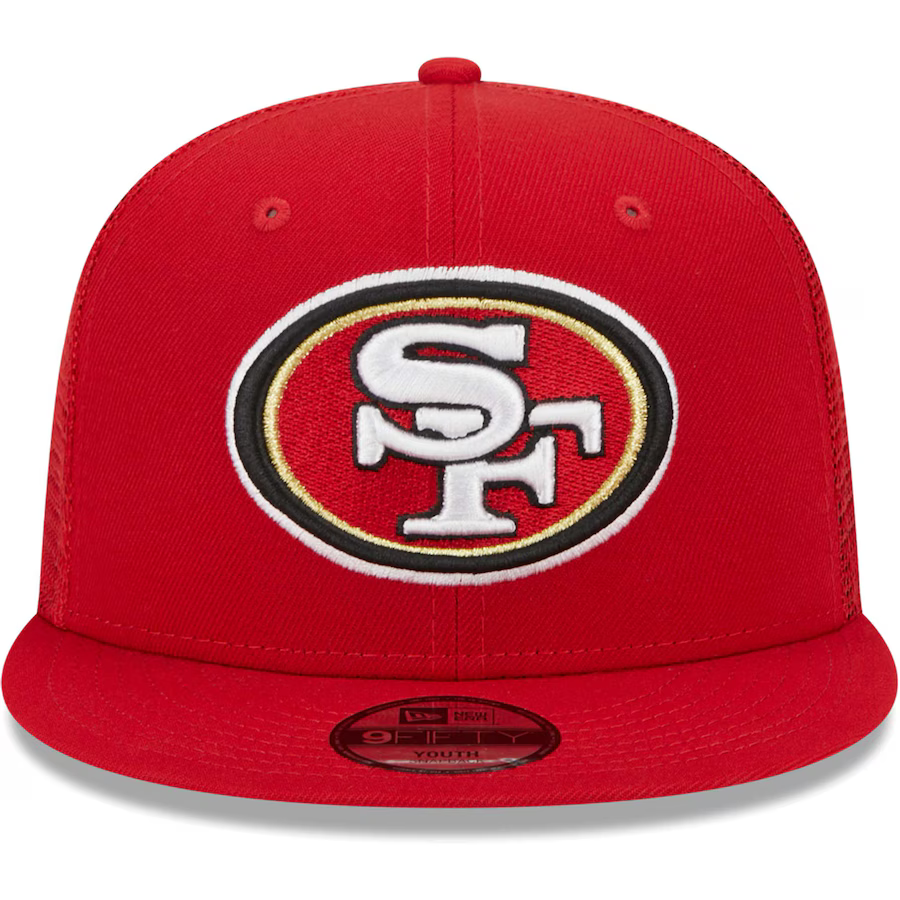 New Era San Francisco 49ers 9FIFTY Trucker Snapback - Scarlet