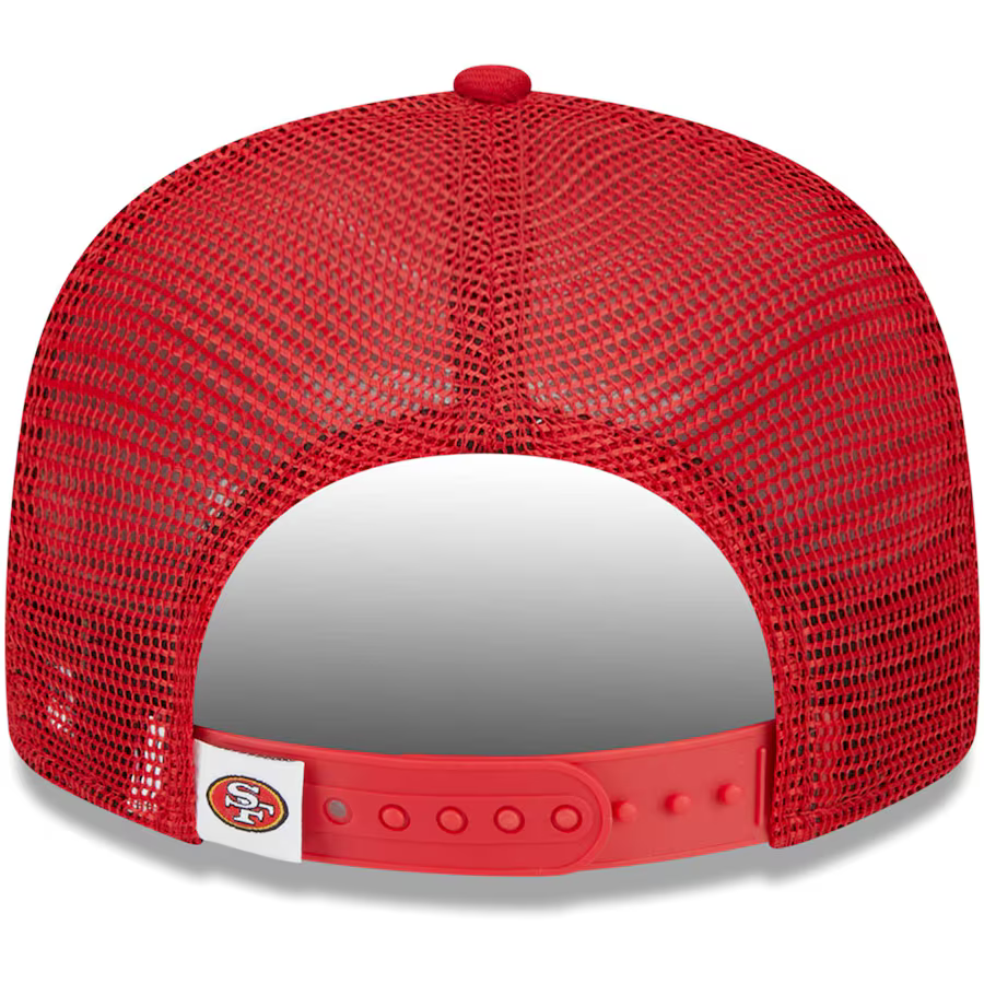 New Era San Francisco 49ers 9FIFTY Trucker Snapback - Scarlet