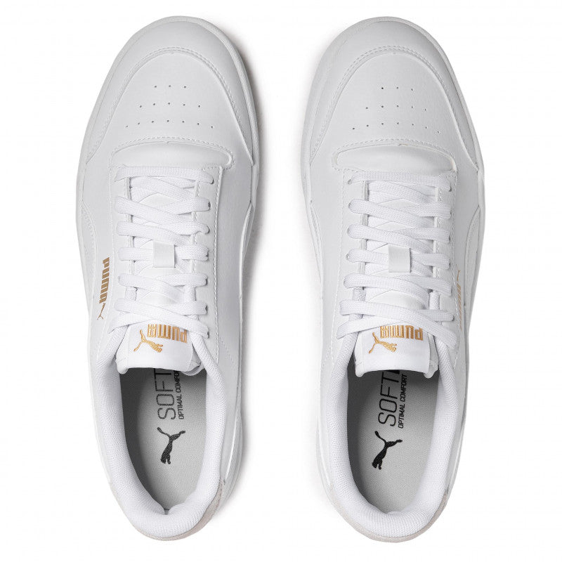 PUMA Shuffle Sneakers-White/White/Gold