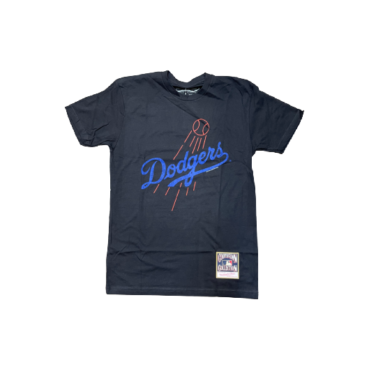 Mitchell & Ness Men's Under The Lights Los Angeles Dodgers Graphic Tee- Black