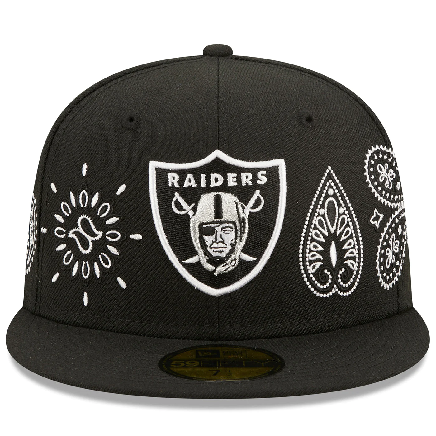 New Era Las Vegas Raiders Paisley Elements 59FIFTY Fitted Hat - Black