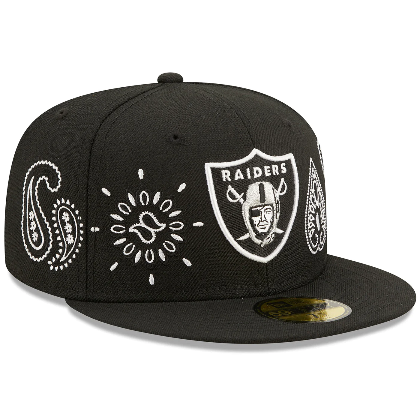 New Era Las Vegas Raiders Paisley Elements 59FIFTY Fitted Hat - Black