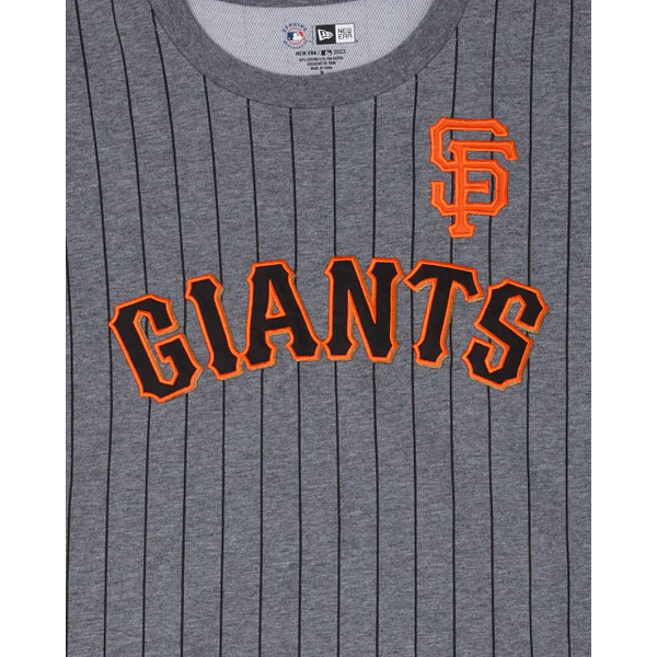 New Era San Francisco Giants Striped Gray T-Shirt-Grey