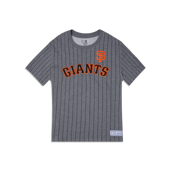 New Era San Francisco Giants Striped Gray T-Shirt-Grey
