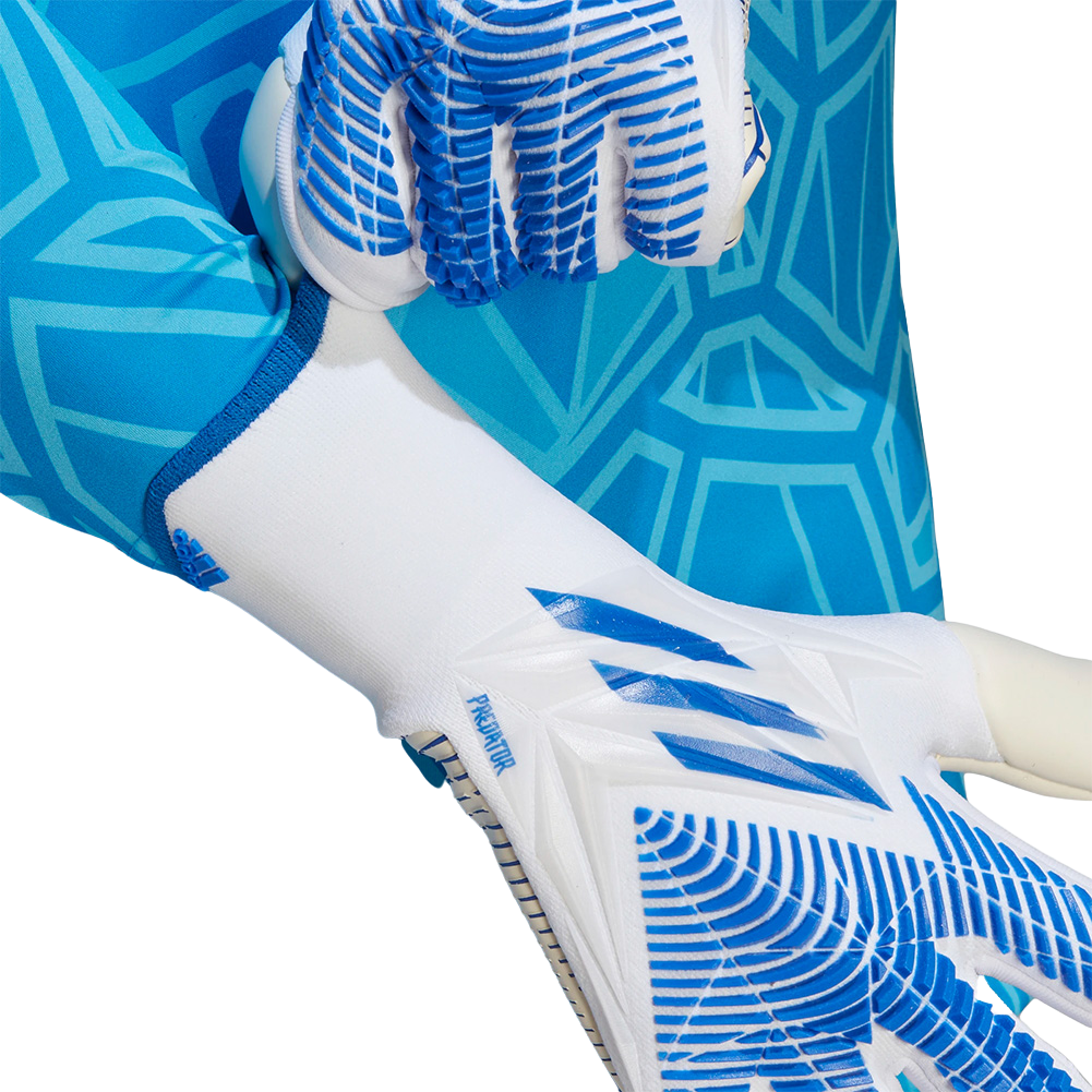 Adidas Predator Pro Gloves -  White/Hi Res Blue