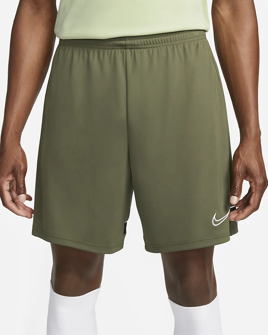 Nike Dri-FIT Academy Men's Knit Soccer Shorts-MEDIUM OLIVE/NIGHT FOREST/WHITE