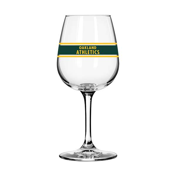 Oakland Athletics 12oz Stripe Stemmed Wine Glass