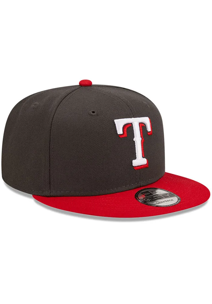 New Era Texas Rangers 2-Tone Color Pack Snapback Hat - Grey/Scarlet