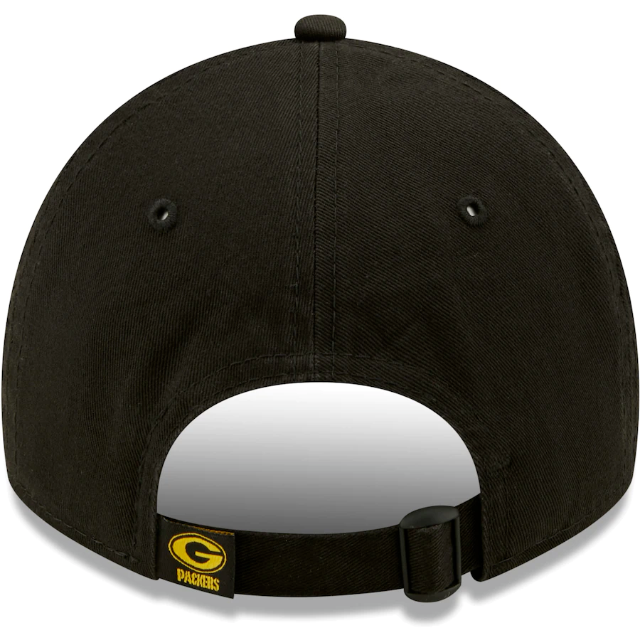 Green Bay Packers New Era 2.0 Core Classic 9TWENTY Adjustable Hat - Black