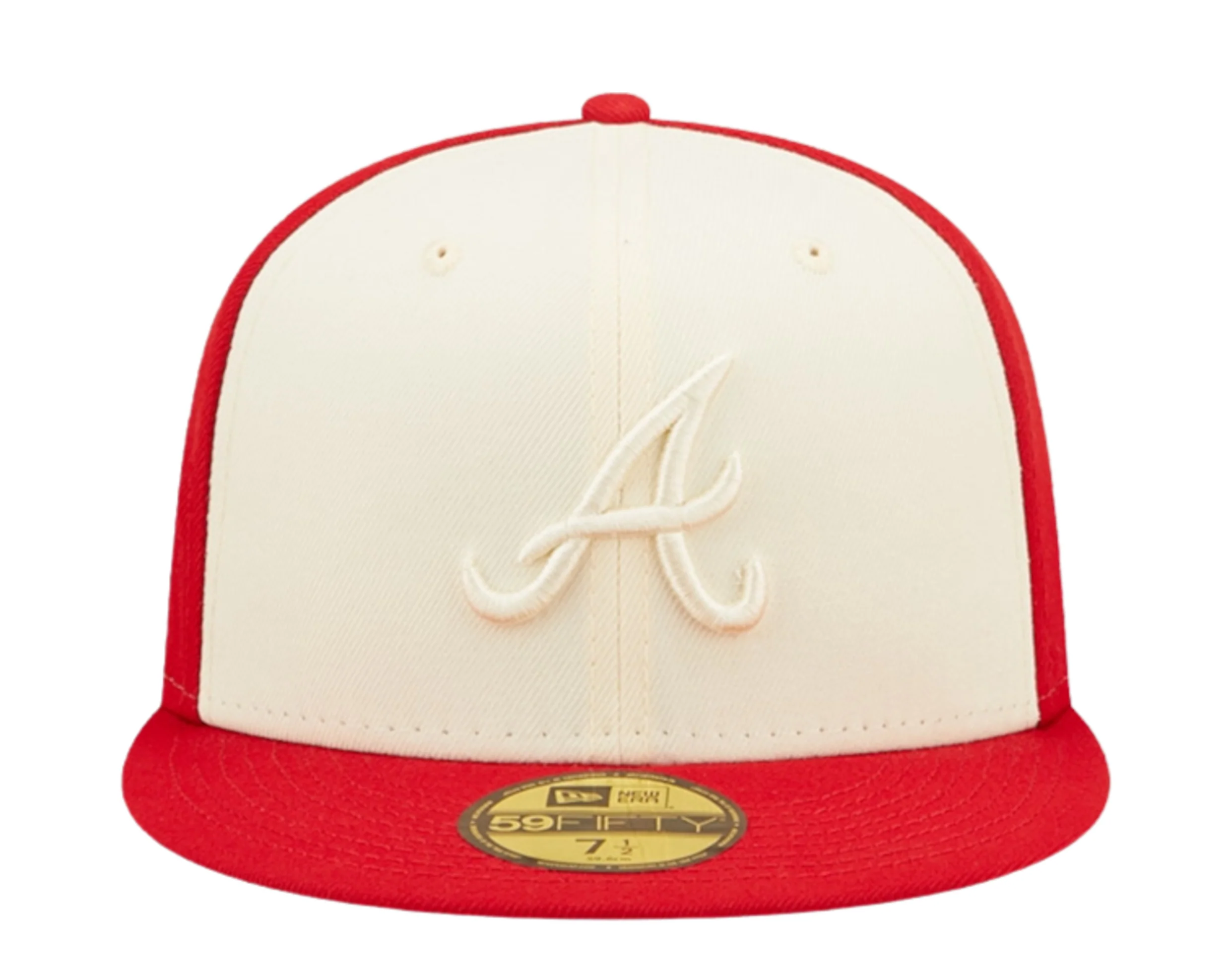 NEW ERA ATLANTA BRAVES 2-TONE 59FIFTY FITTED HAT-RED/CREAM